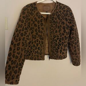BLANKNYC Quilted Cheetah print jacket